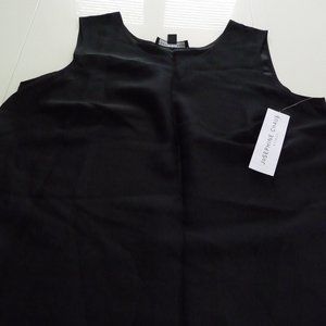 JOSEPHINE CHAUS NEW black double split sides silk tank top size 20